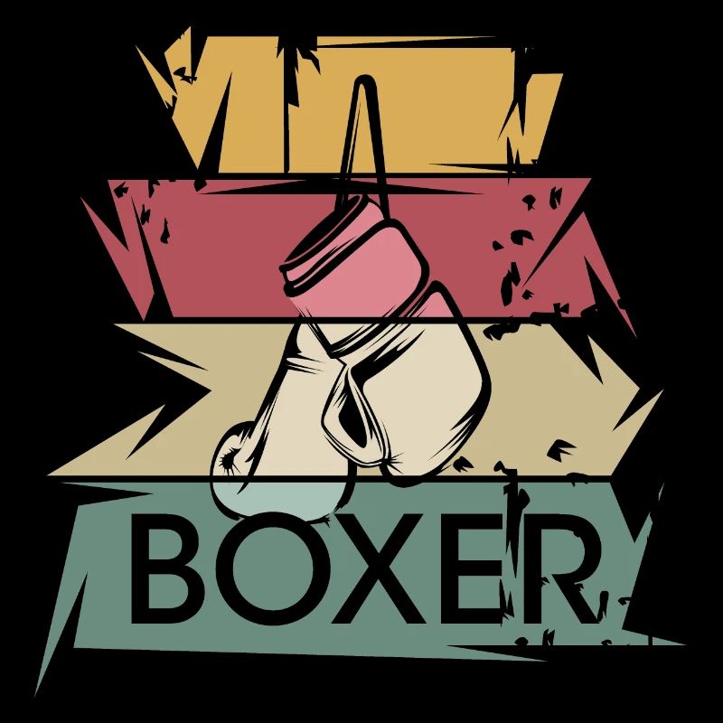 retro Boxhandschuhe Boxer vintage Boxen Symbol