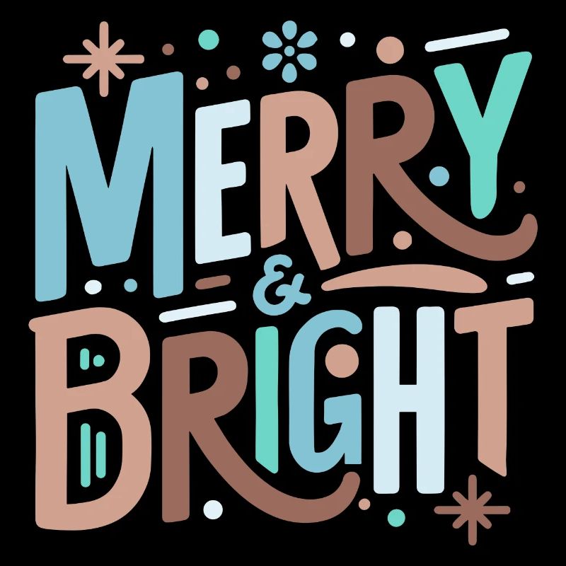 Merry & Bright Festive Typography