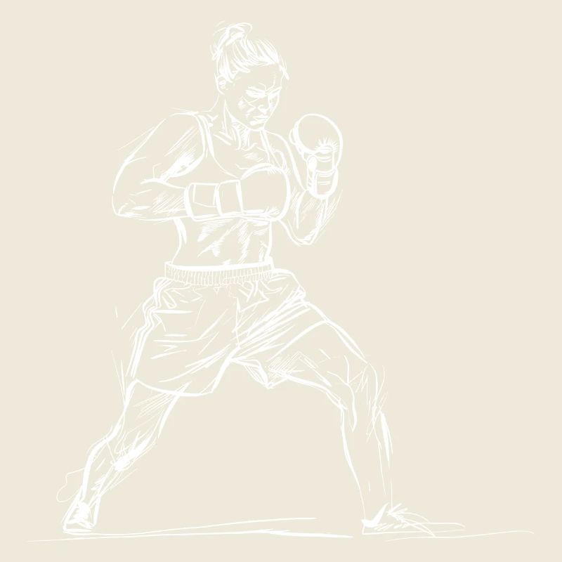 Croquis de boxeuse