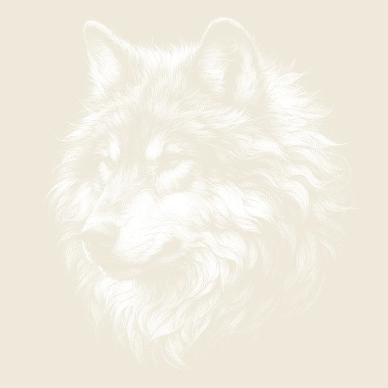Mystical Wolf Portrait Motif