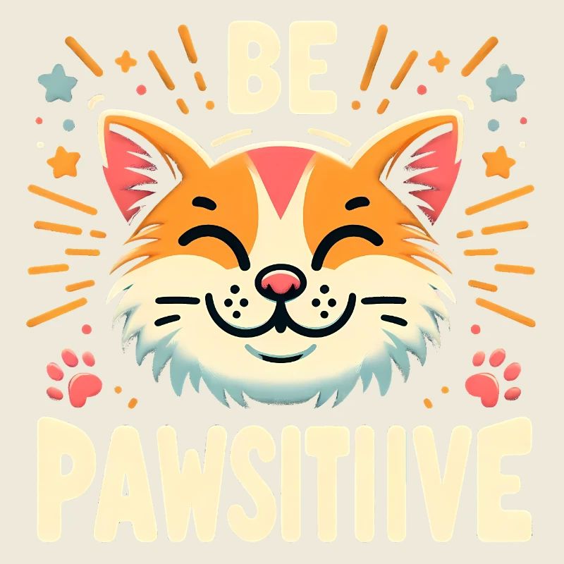 Be pawsitive cute cat