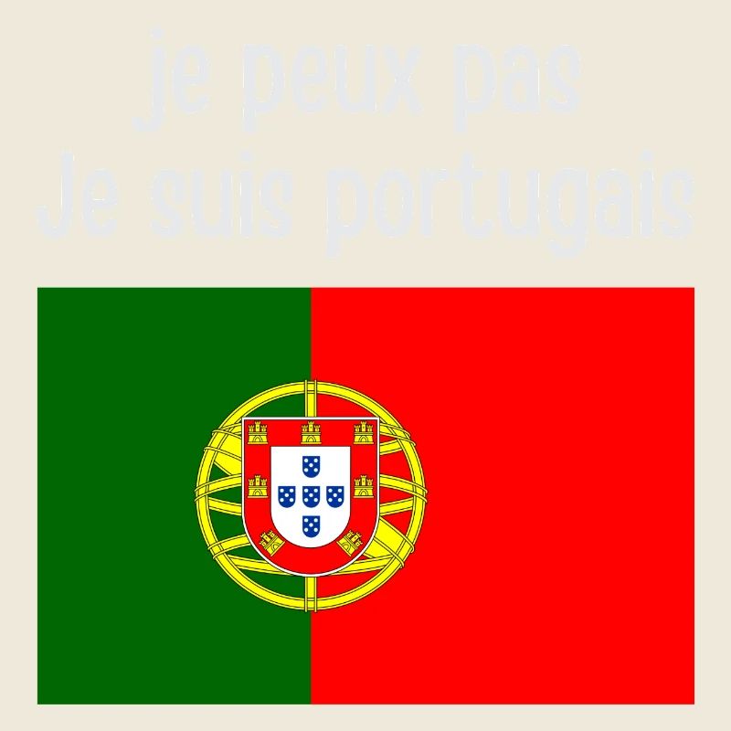 Portuguese Pride in Text and Flag