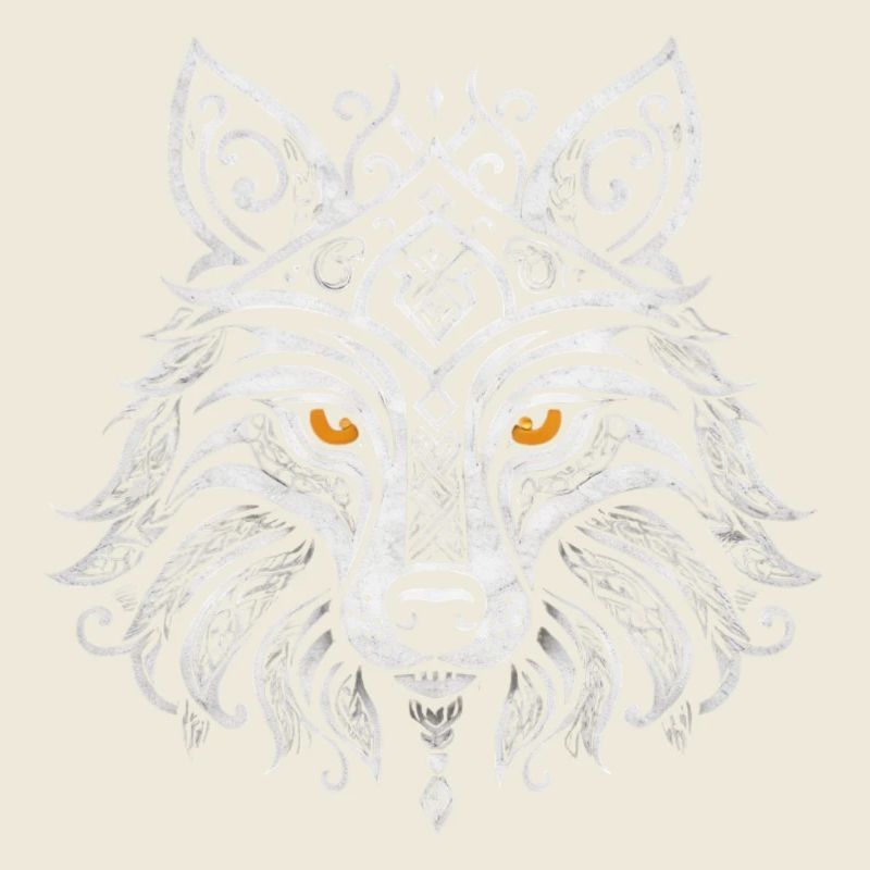Nordischer Fenrir Wolf - Wikinger Mandala Design