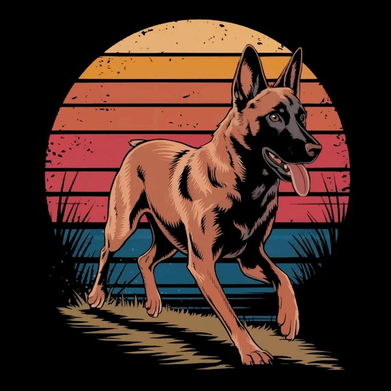Belgian Malinois Shepherd vintage