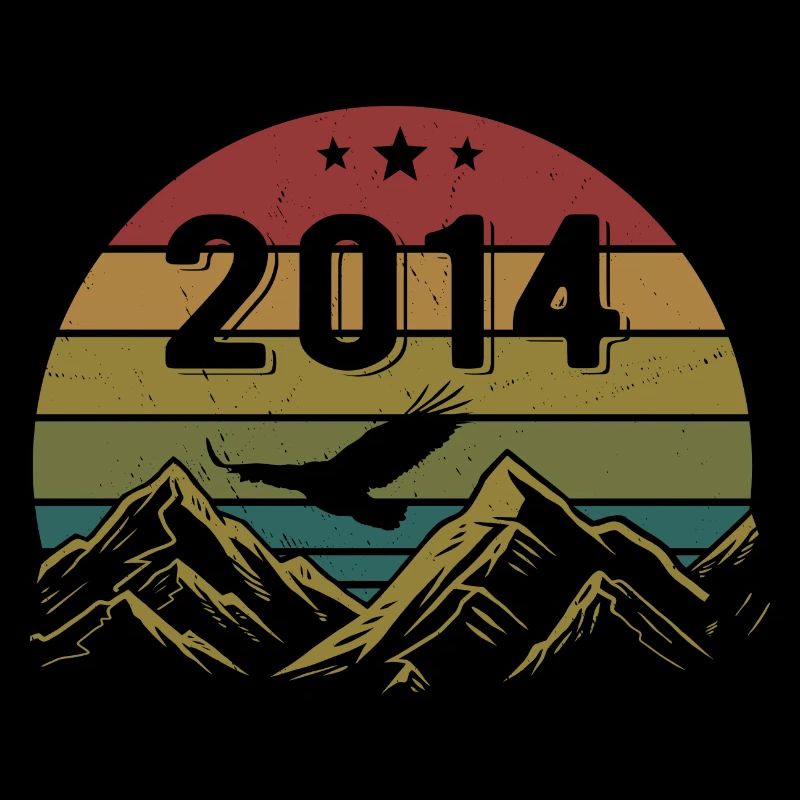 2014 Jahrgang Geburtstag 2014 Retro Geschenkidee