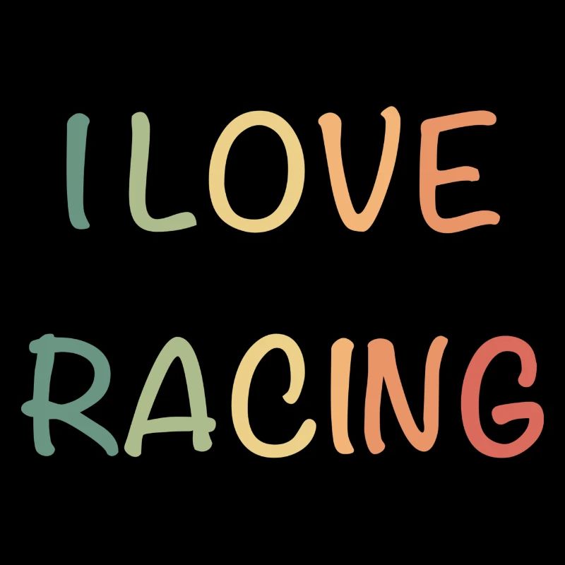 I Love Racing: Pastel Hand Lettering