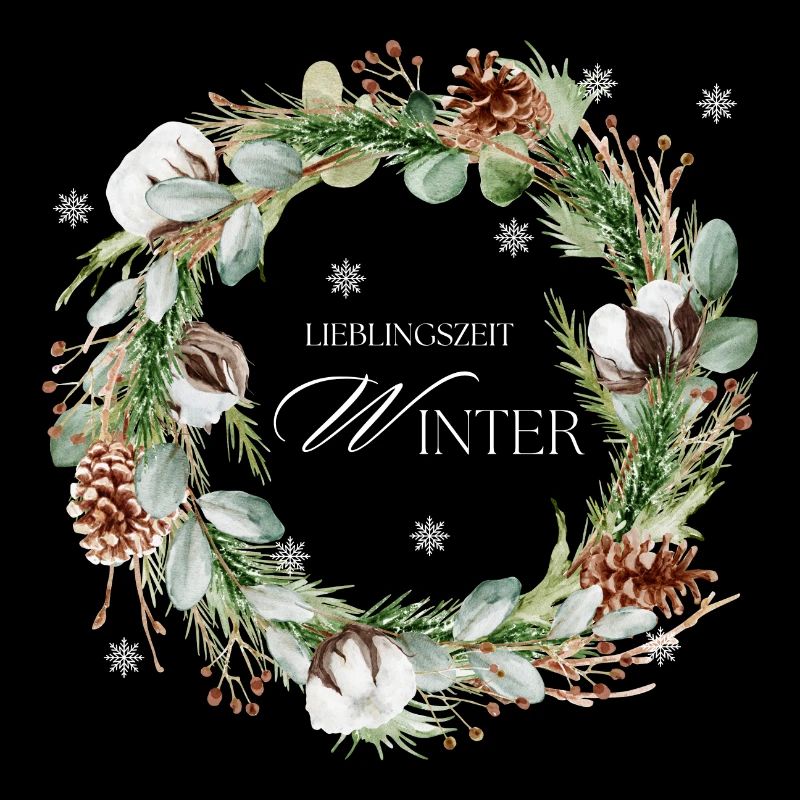 Lieblingszeit Winter Weihnachtskranz