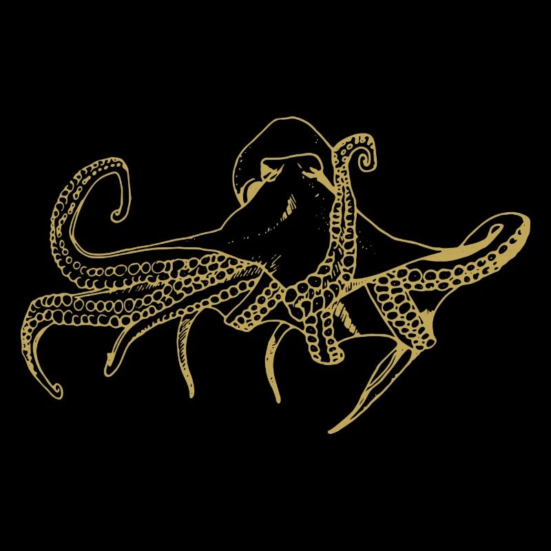 Illustrierte Designs mit Oktopus