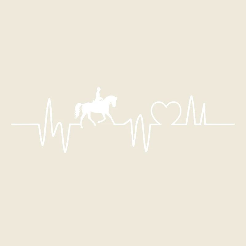 Pferd Herzschlag Geschenk Reiten