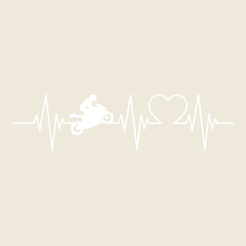Retro motorcycle heartbeat biker biker