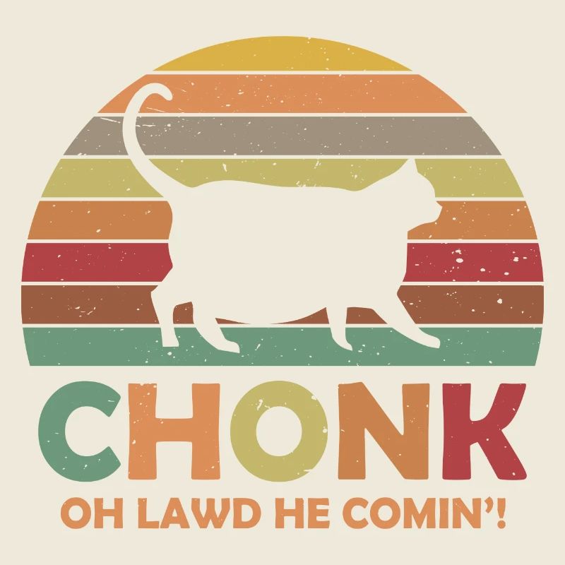 Cat Chonk Retro Vintage Grafik