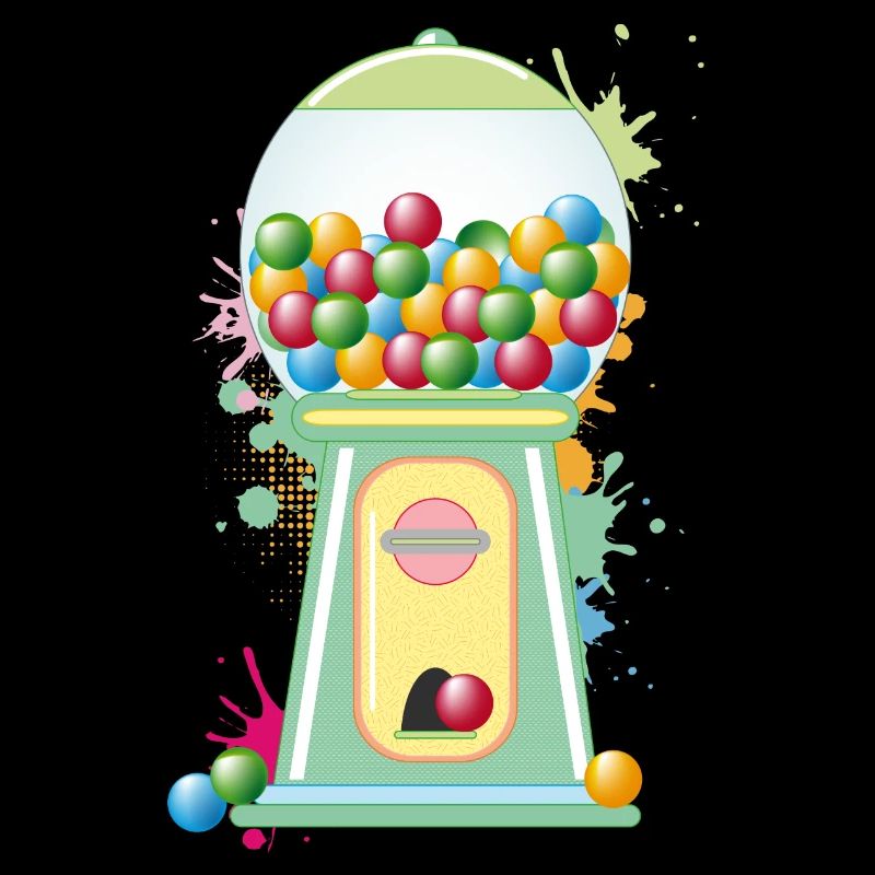 nostalgischer Retro Kaugummi Automat-Graffiti Stil