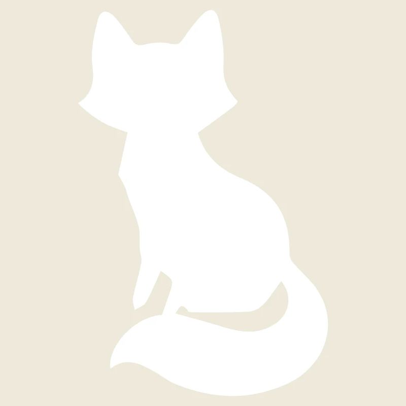 Verspieltes Fuchs Silhouetten Design
