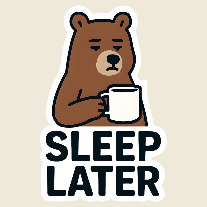 Ours Calme Sommeil Plus Tard Illustration