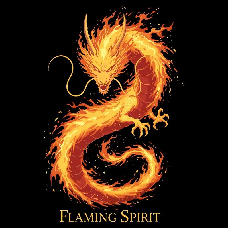 Flammender Geister Drache