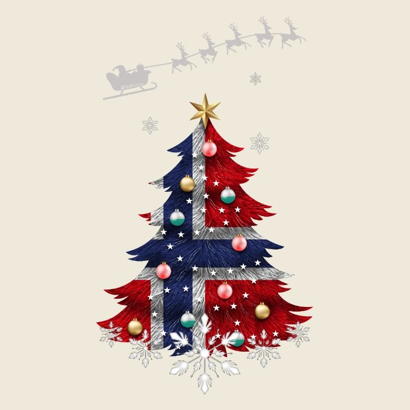 Christmas tree with Norway flag