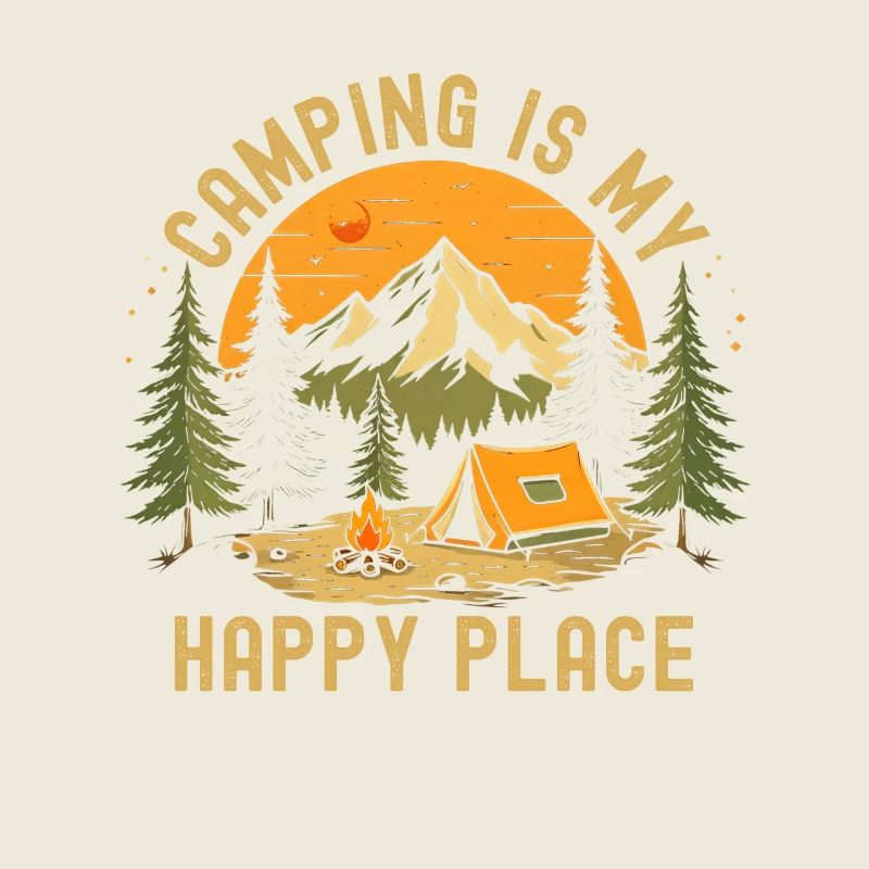 Le camping est mon endroit heureux