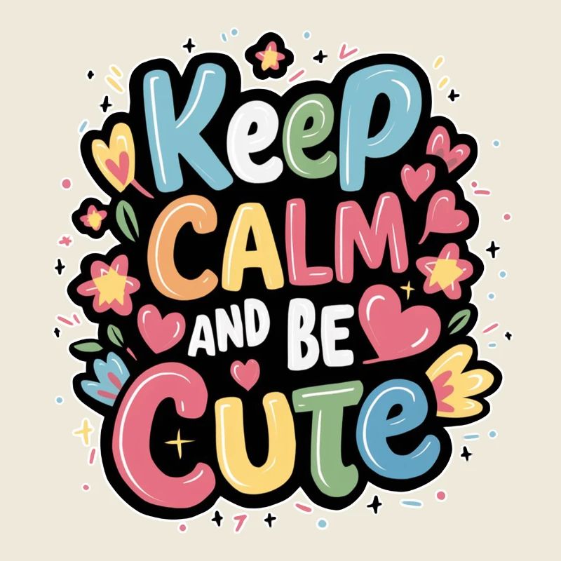 Bleiben Sie ruhig und seien Sie süß