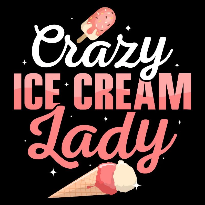 Crazy Ice Cream Lady Cone Scoop Summer
