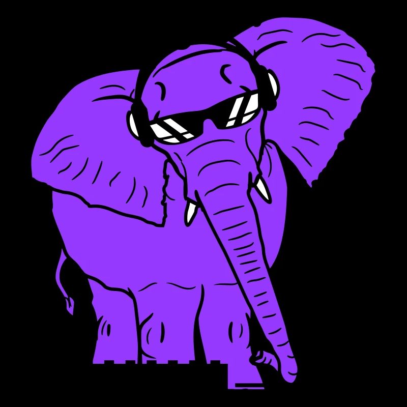 Funny Elephant Pink DJ Mixer Party Music