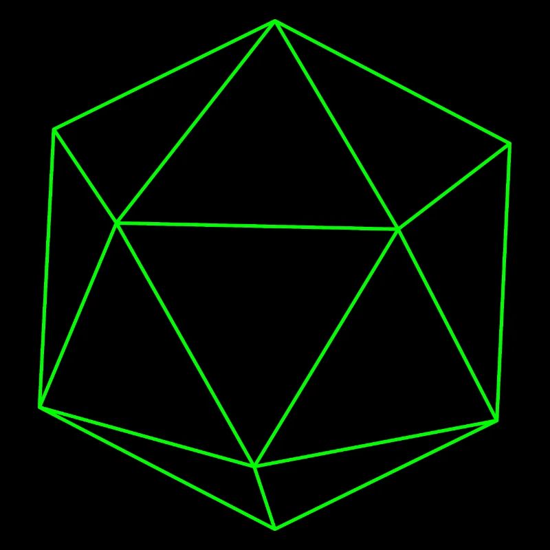 icosaèdre vert