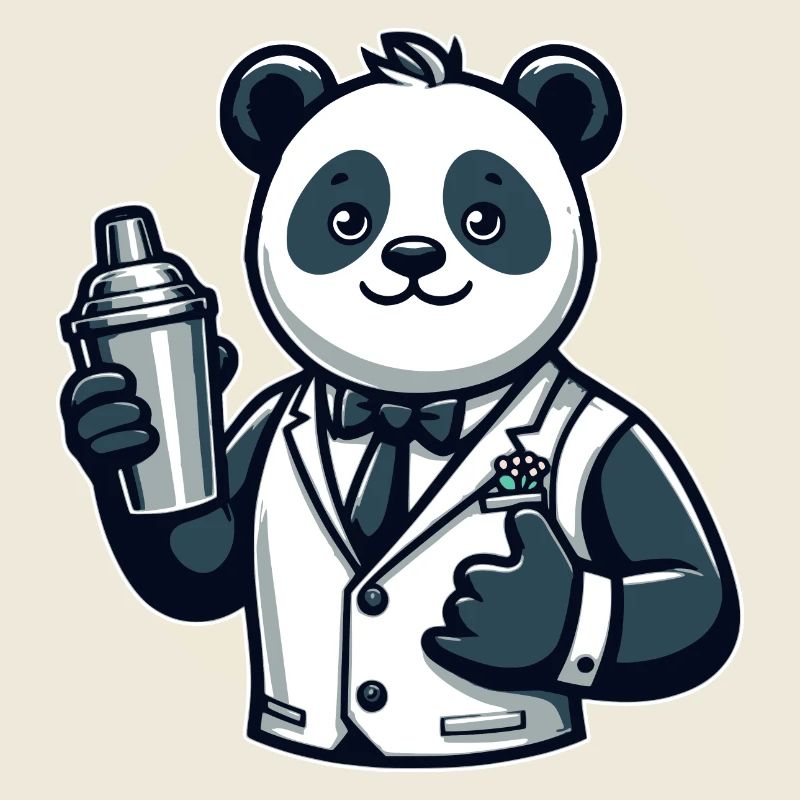Panda Bear Cocktail Shaker