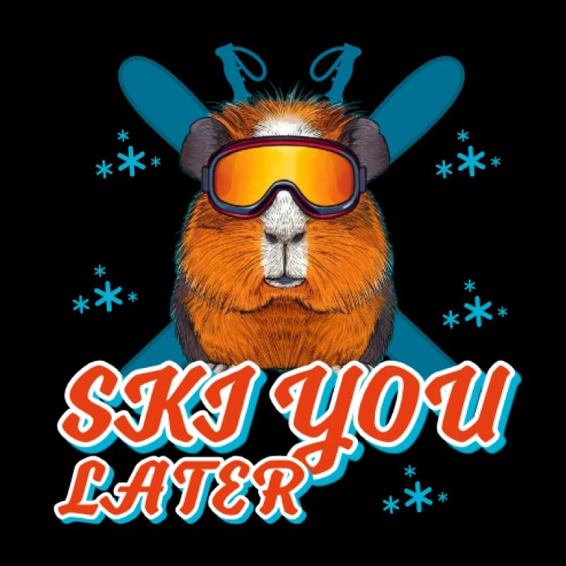 Skieur Ski Cochon d’Inde