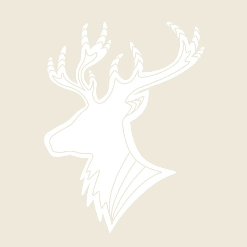Majestätische Hirsch-Silhouette