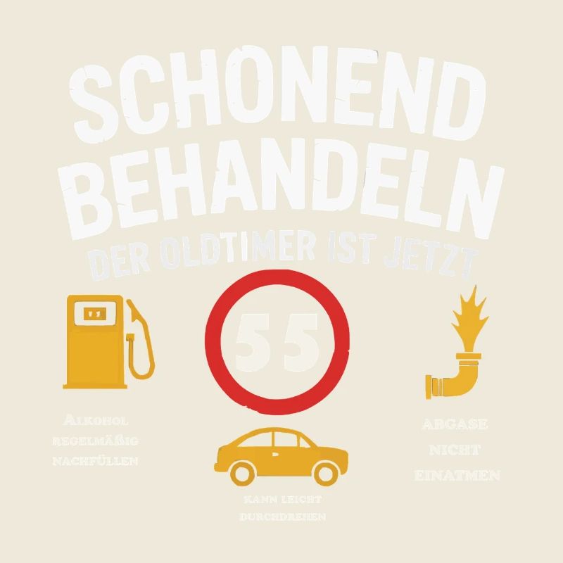 Oldtimer Warnschild – Lustiges 55. Geburtstag