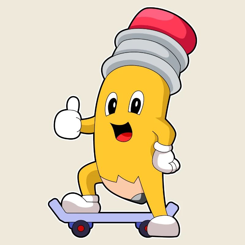 Pencil Skater Skateboard