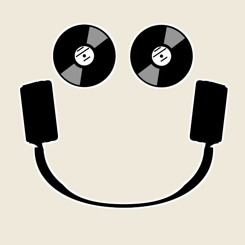 Smiley Kopfhörer Geschenk Idee Geburtstag T-Shirt