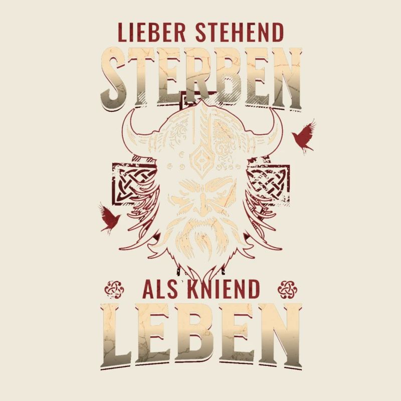 Wikinger Helm Design Lieber stehend sterben