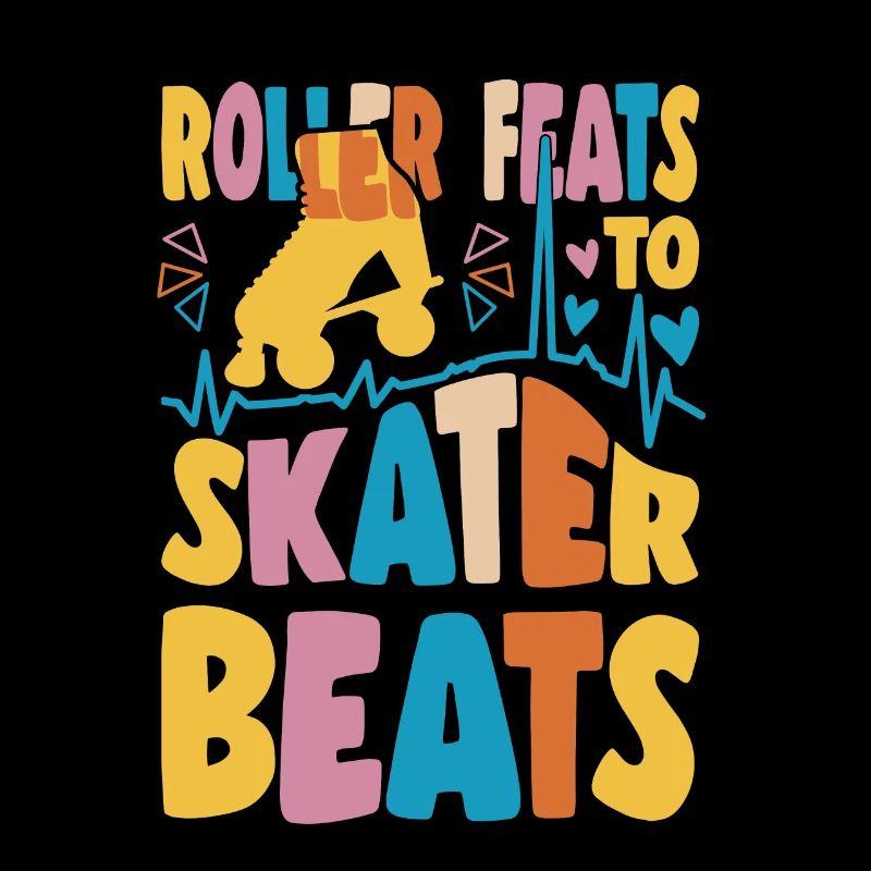 Rollerskater Party Feats To Skater Beats Gift Idea