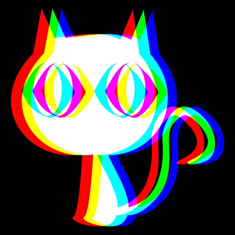 EDM Cat Rave style Glitch