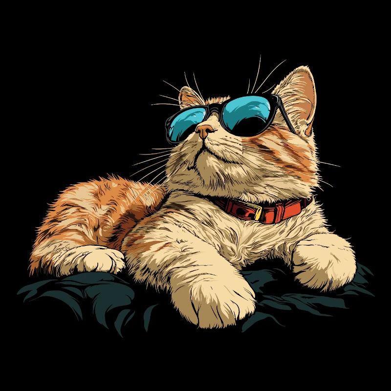 Katze mit Sonnenbrille