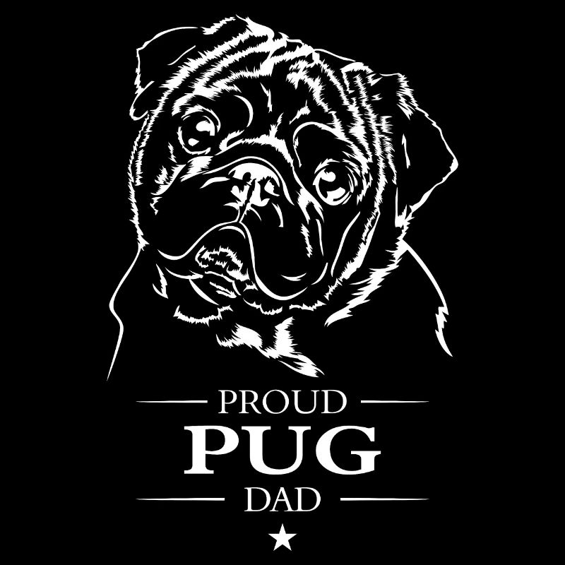 Pug Dad Hunde Hund Mops Wilsigns
