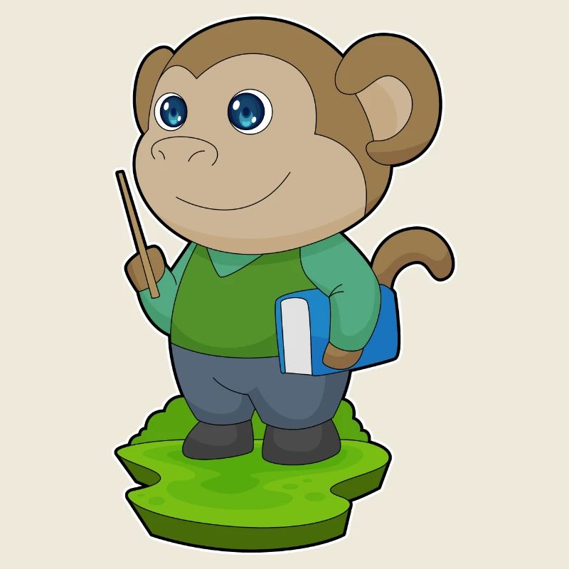 Monkey Teacher Book School