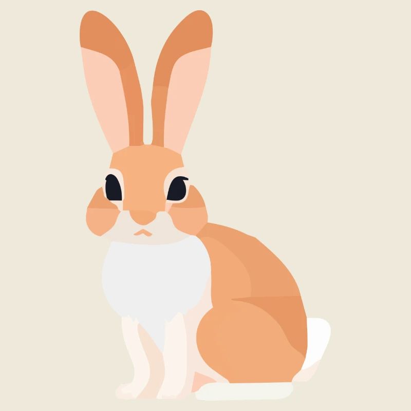 Bunny rabbit with big ears at Easter