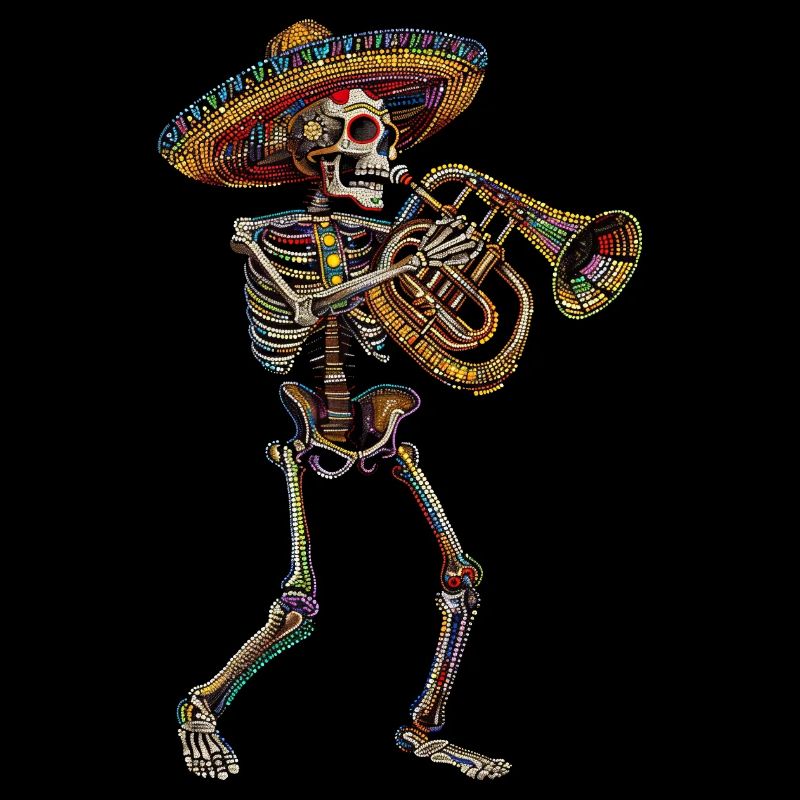 Tuba Mexikanisches Skelett