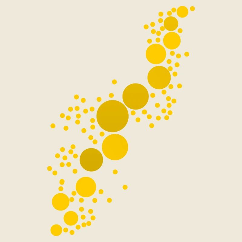 Diagonal Bubbles - Gold / Yellow