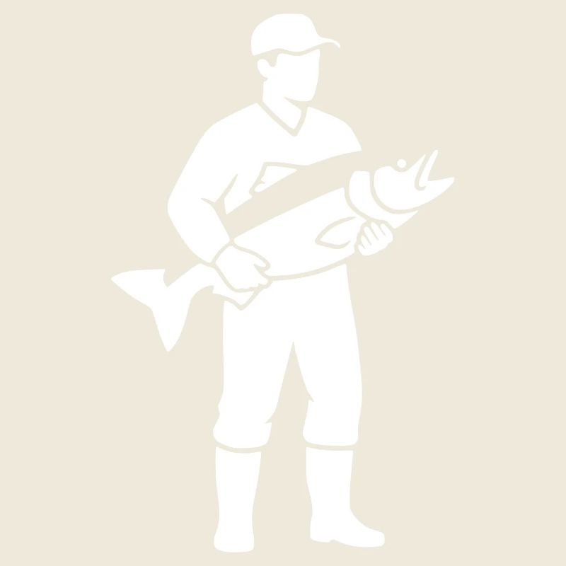 Fierté de pêcheur : silhouette classique de pêcheur