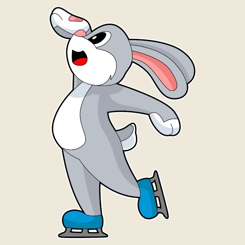 Hase Eislaufen Schlittschuhe Wintersport