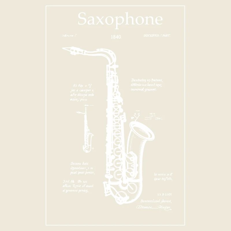 Noir Saxophone Blueprint