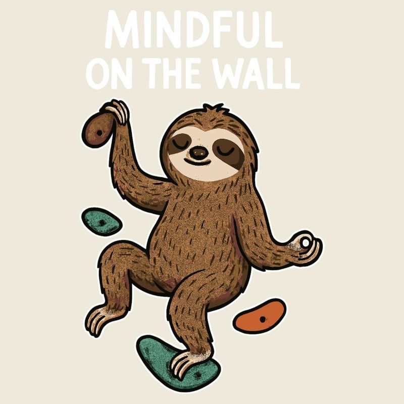 Mindful on the Wall – Zen Faultier an Wand
