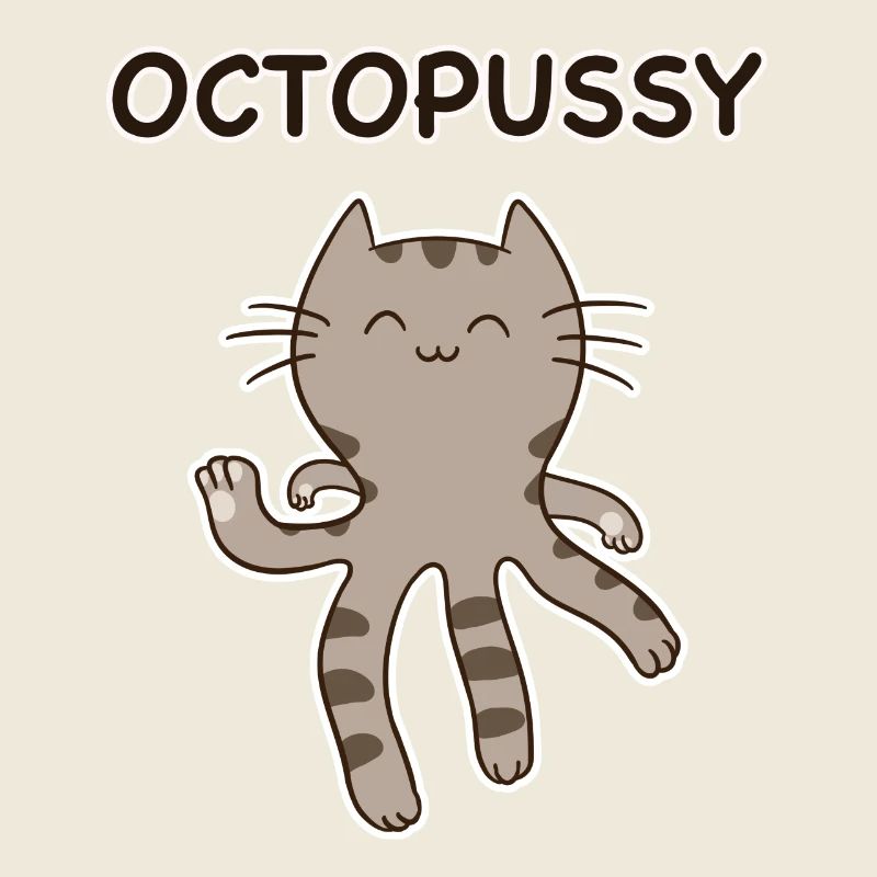 Octopussy cat idea birthday gift t-shirt