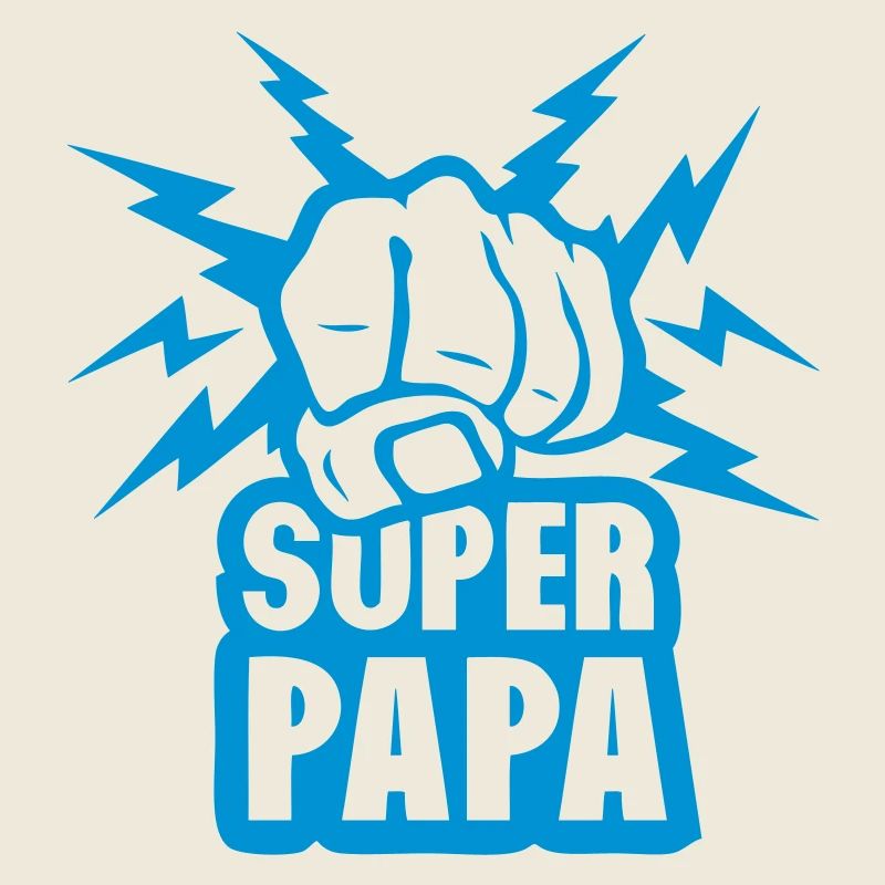 super papa poing fermer force eclair