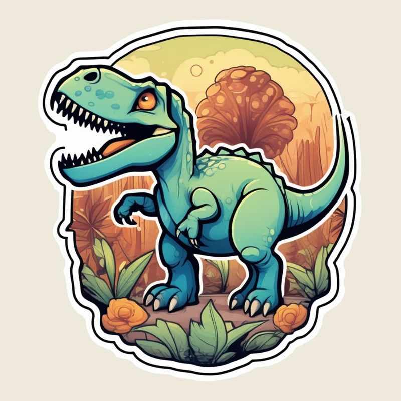 Karikatur-Dinosaurier