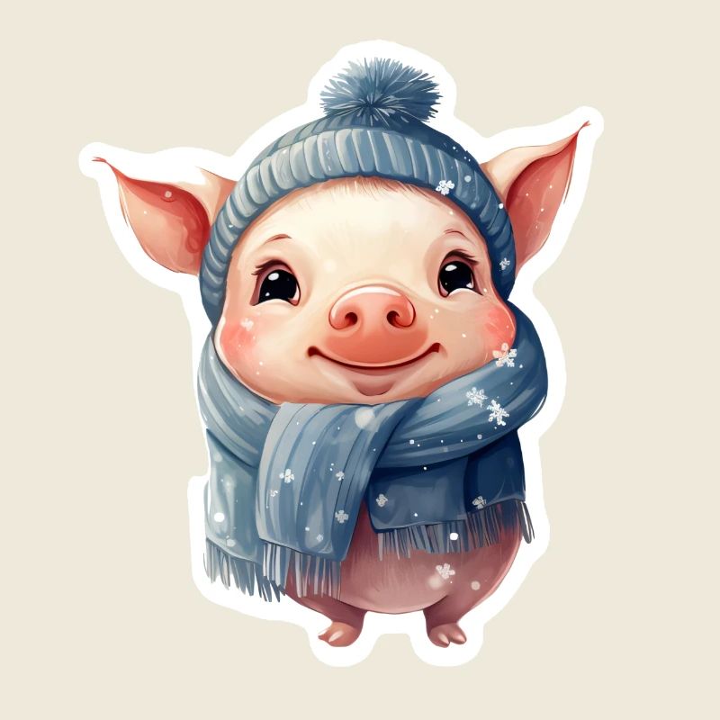 Piggy in the snow