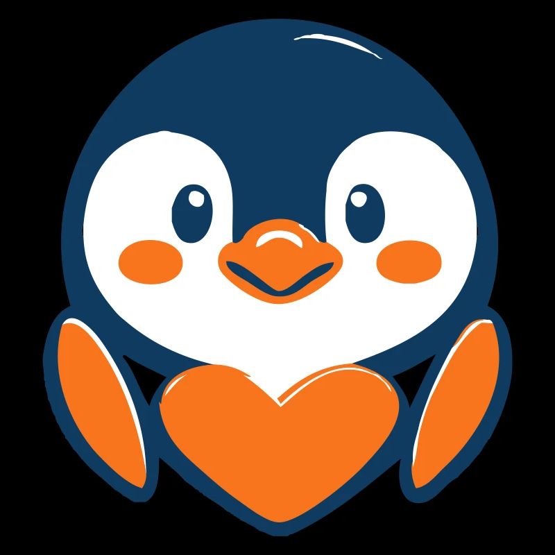 Pinguin liebe im Cartoon Stil!