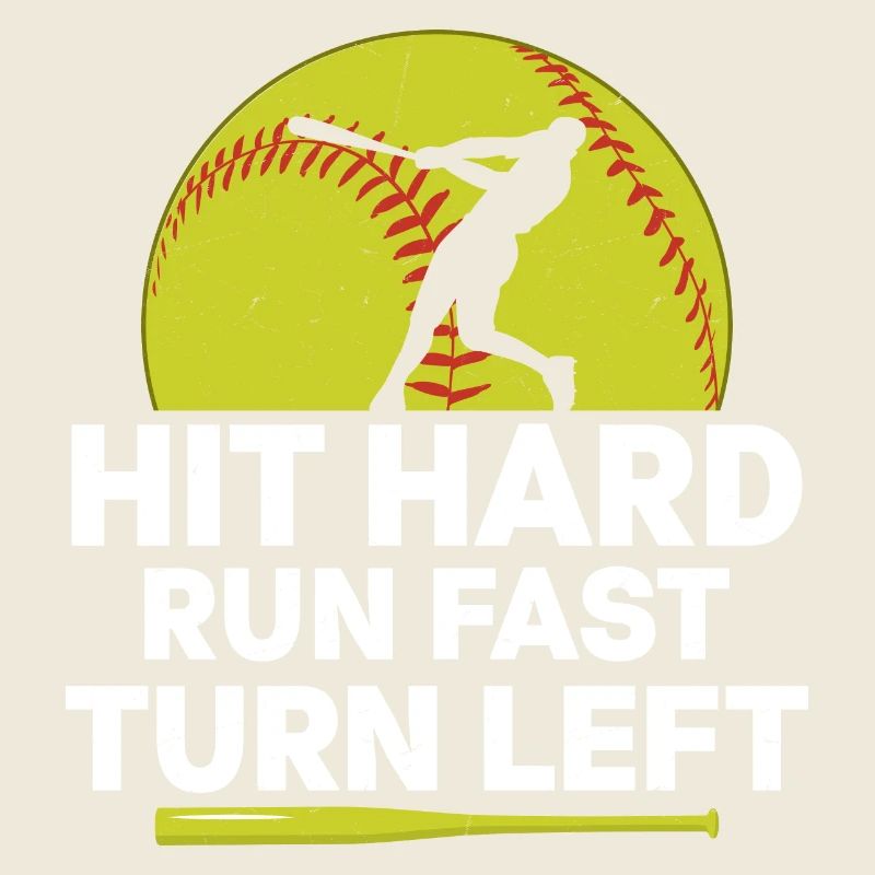 Frapper dur, courir, tourner, tourner, gauche, baseball softball